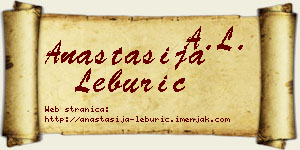 Anastasija Leburić vizit kartica